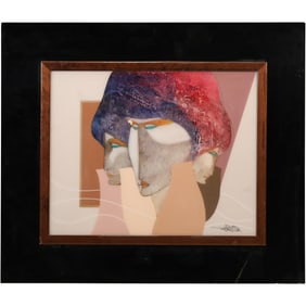 Framed Serigraph "Contemplico De La Image" by the Spanish artist Alvar Suñol (born 1935