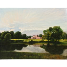 "Malvern Hall" after John Constable, former stately home in Warwickshire, England Oil Painting
