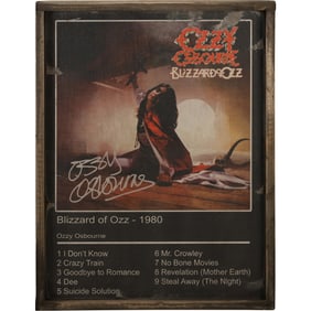 Novelty Printed Wood Sign, Ozzy Osborne, Album Cover 19 in. x 25 in.