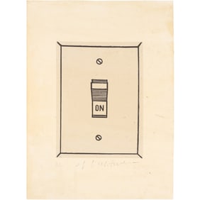 "On," Lithograph by Roy Lichtenstein from 1962. It is part of "The International Anthology of Conte