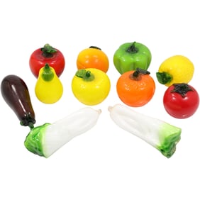 11 Assorted Art Glass FRUITS - Multi Colors - Variety - See Pictures