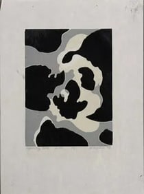 Robert Angeloch 1922-2011, Woodcut, Signed, Dated 1991 "Night Sky XXVI" #3/4, WD#9158