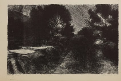 Robert Angeloch 1922-2011, Signed, Dated 1964, Lithograph "Country Road" #4/7, L#6440