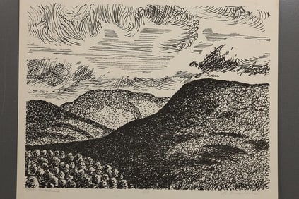 Robert Angeloch 1922-2011, Lithograph on Paper, Signed, "Mt Guardian" #3/10, P#43
