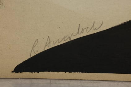Robert Angeloch 1922-2011, Watercolor on Paper, Signed, Abstract Sailboat