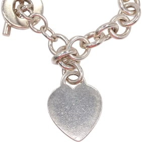 Sterling Silver 37 grams Heart Toggle Bracelet