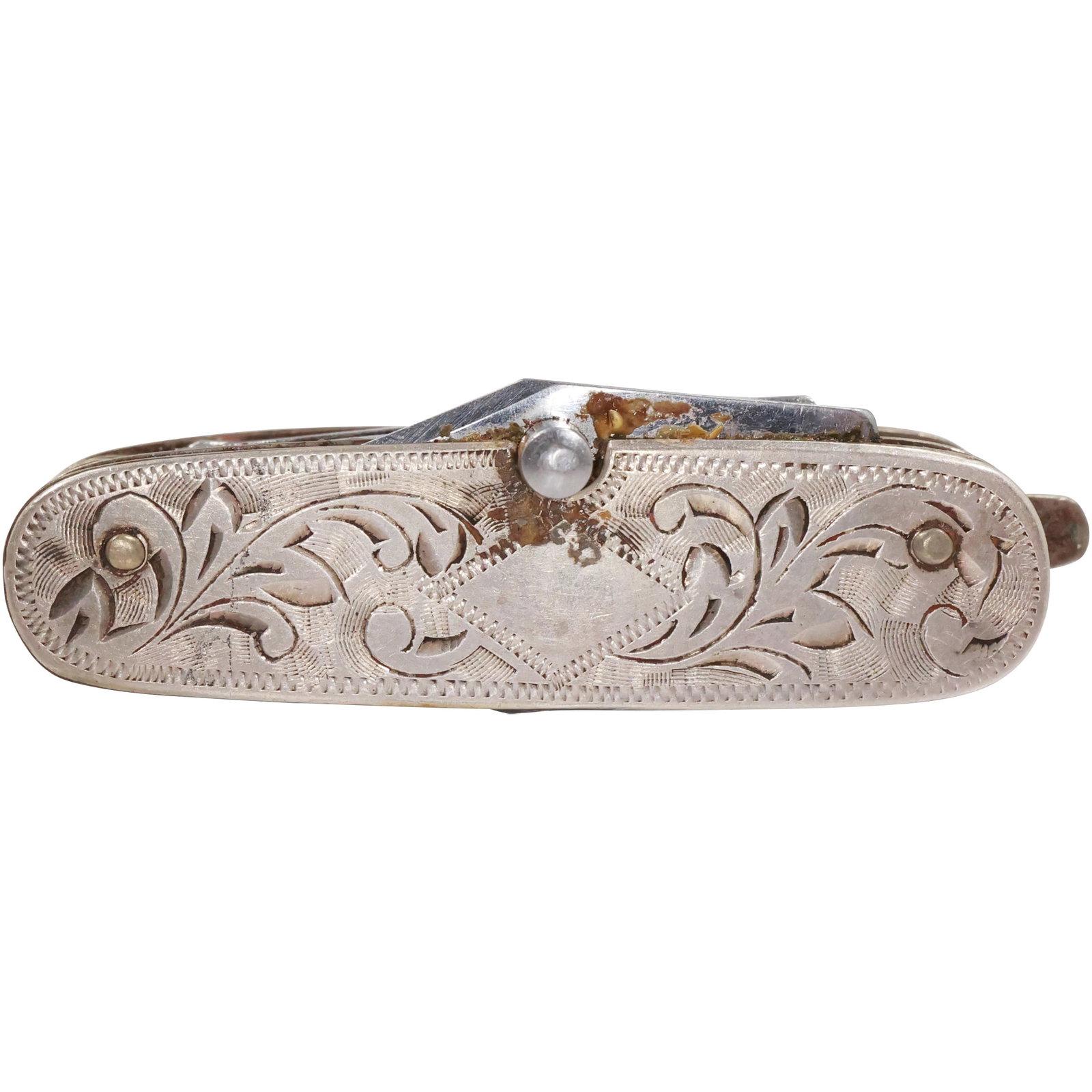 Sterling Silver Victorian Ladies Pocket Knife 2 1/4 in. x 3 1/4 in. (1 of 8)