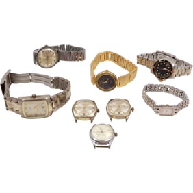 8 Assorted Wristwatches: Cheshire' 2 Princelton; Timex; Seiko; Luxe; Wenger; Charles Raymond