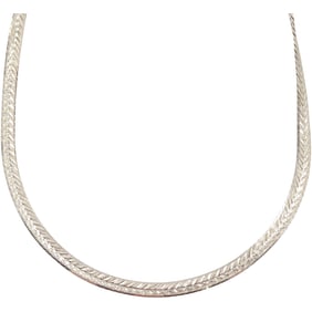 .925 Sterling Silver Canada Herringbone Chain 24 in. x 1/4 in.