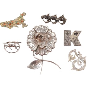 67.4 grams Sterling Silver: Sterling Coral Reef Pin 2 1/4 in. x 1 1/4 in.; Mexico Sterling Large