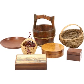 Estate Grouping of Baskets and Boxes  - Nice Variety - See Pictures