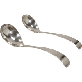 2 GEORG JENSEN Sterling Silver Serving Spoons 89.6 grams