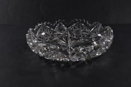 American Brilliant Cut Glass Bowl 1.5 in. height x 8 in. diameter