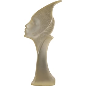 1980s Austin Productions Acrylic Curved Lucite Woman Sculpture by Artist Fisher 23 in. height