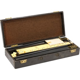 Antique Chinese Mahjong Bakelite Game Set in Carrying Case