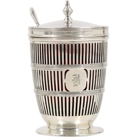 Made For TIFFANY & CO Sterling Silver Jelly Jar, Weighs 127 grams [not including glass insert jar]