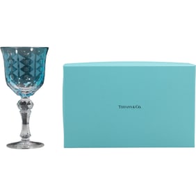 Tiffany Berries Red Wine Glass in Tiffany Blue Lead Crystal with Original Tiffany & Co Box
