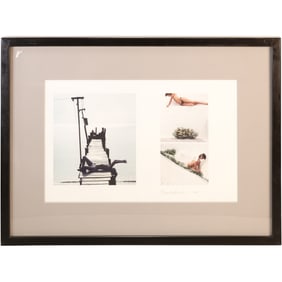 Sam Haskins 2009, Signed and Gallery Framed Photograph Posing Nudes in Settings