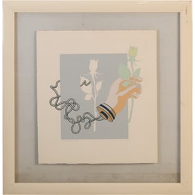 John P Martinian, Signed and Numbered Lithograph #40/50 "Happy Anniversary", Framed