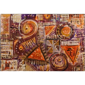 Abstract Oil Painting titled "All Eyes Are on You" 24 inches x 36 inches