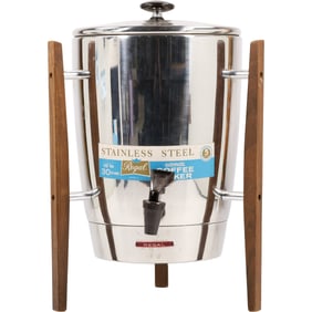 vintage Regal Atomic Bullet Electric Coffee Percolator, also known as a Regal Coffee Urn.