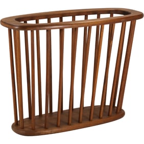 Mid-Century Modern Walnut Magazine Rack by Arthur Umanoff