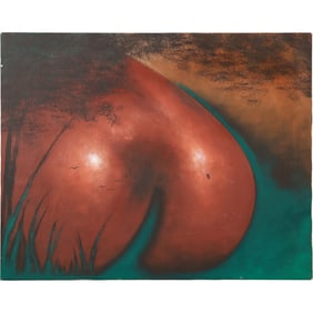 20th C. Oil on Canvas Painting "Derriere", Artist Signed