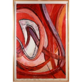 Bernyce Alpert Winick (1922 - 2022) New York, IMPORTANT ABSTRACT "Life's Rythums IV" O/C