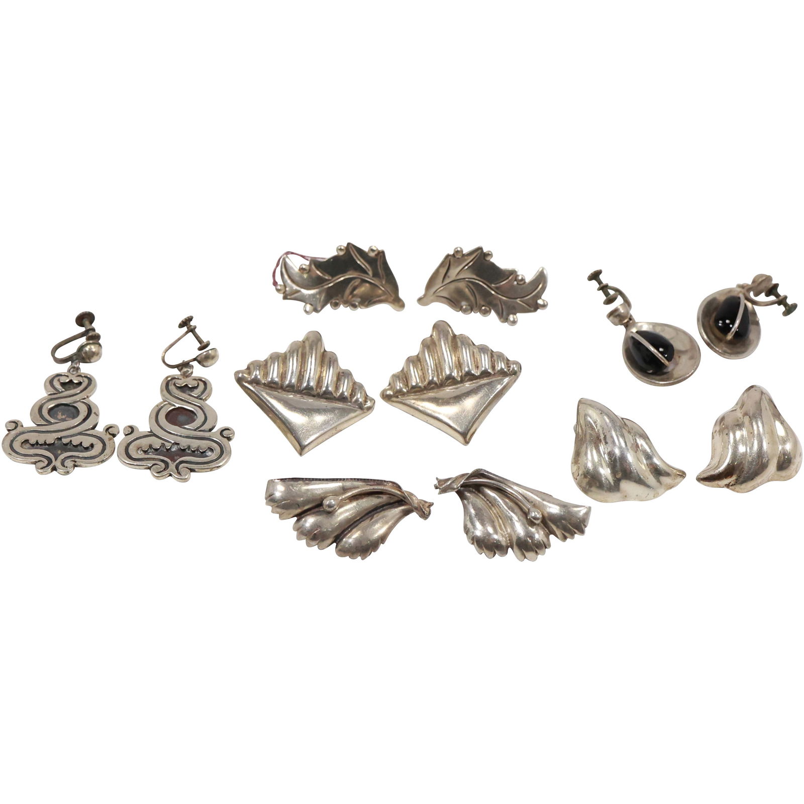 87.1 grams Sterling Silver Assorted Screw Back and Clip-on Earrings - Variety - See Pictures (1 of 11)