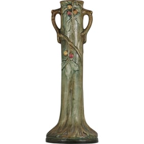 Weller Art Pottery Woodcraft Vase Tree Trunk 12.5 inches height
