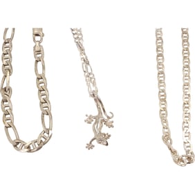 42.7 grams .925 Italy Anchor Link 20 in. Chain, .925 Anchor Kink Bracelet 7.5 in. ; .925 Italy