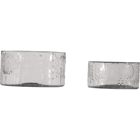2 Oiva Toikka Flora glass bowls, designed for Iittala / Nuutajärvi of Finland