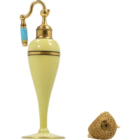 DeVILBISS Art Deco Opaline Glass Perfume Atomizer 7 in. height