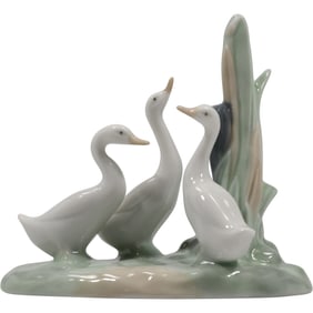 Nao by Llardo Porcelain Geese Grouping Figurine