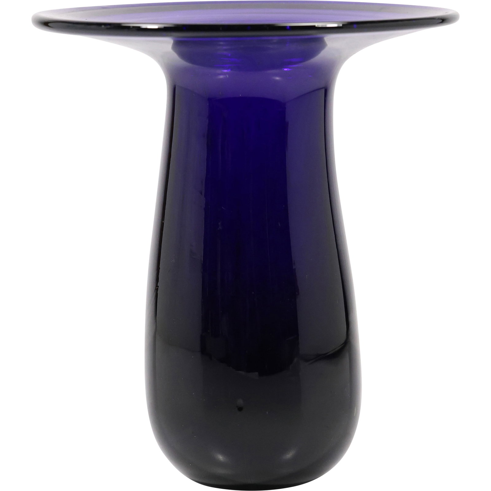 Signed KW Doerstling 1972 Colbalt Blue  Studio Art Glass Vase 8.75 in. height (1 of 9)