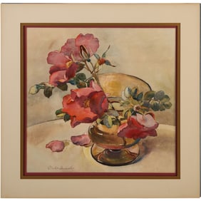 Vintage Colorful Print by Paul Immel (1896-1964), an artist known for his still life works