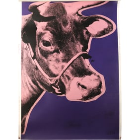 Andy Warhol; Vintage Cow Screenprint