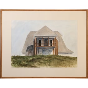 Henry Bismuth; 20thC. American Realist Watercolor Signed