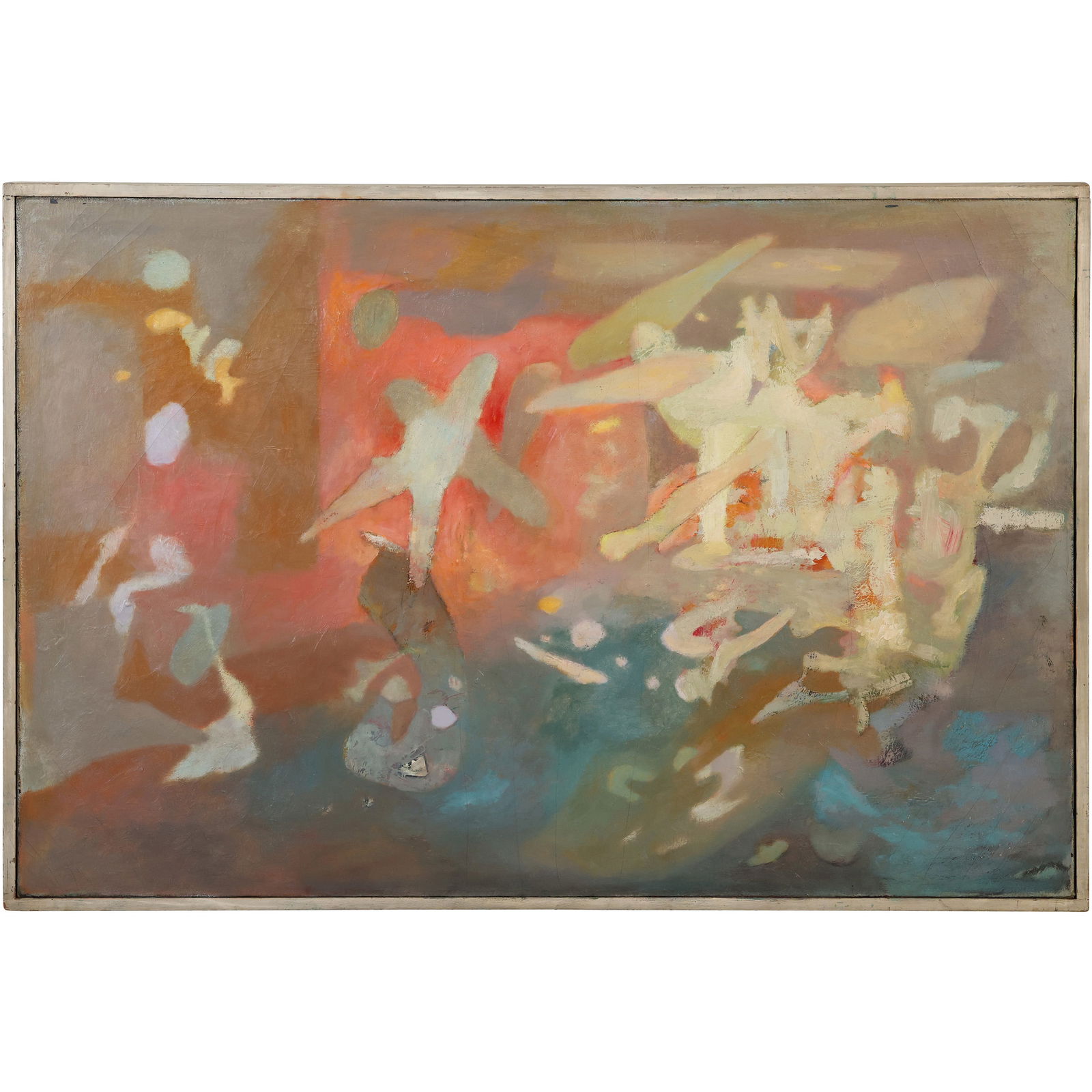 Eugene Arcieri; 20thC. Modernist Oil Abstract Composition Signed (1 of 15)