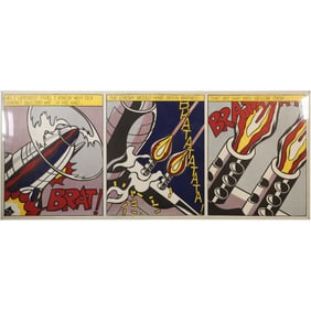 Roy Lichtenstein; Vintage Triptych - As I Opened Fire