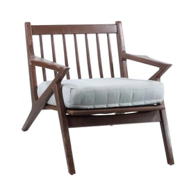 Selig Style Solid Walnut Danish Mid Century Modern Z Chair