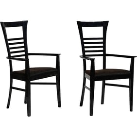 Pair of Italian Black Lacquer Armchairs