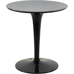 Kartell Tip Top Side Table, Black Molded Plastic, 20 in. height x 19 in. wide