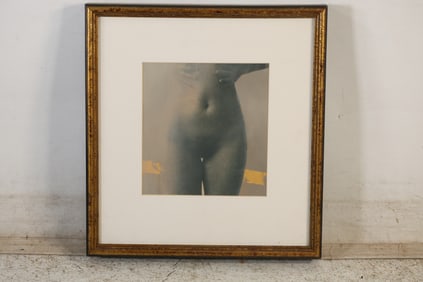 Eric Angeloch, Woodstock NY, Mixed Media "Mea Culpa 2" Woman's Lower Torso, Framed