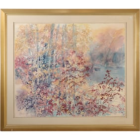 Diane Clapp Bartz, Serigraph, Titled Forum I, #11/300 , Framed, COA on Verso