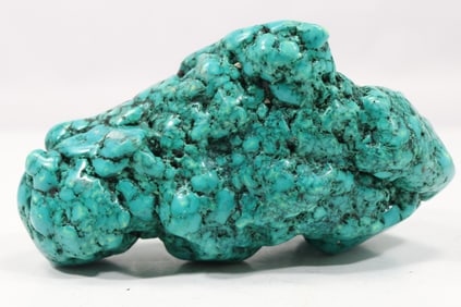 Large Blue Howlite Stone Nugget Weighs 1 Lb. 7 Oz.  ; Size 5 3/4 in. x 3 1/2 in.