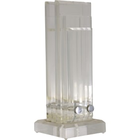 Mid-Century Modern Lucite "Skyscaper" Table Top Sculpture 17.5 in. height x 7 in. wide