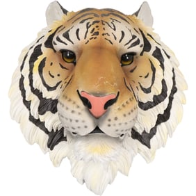 Design Toscano Decorative Tiger Head Trophy Wall Sculpture in Resin Composition 15.5 in. x 13 in.