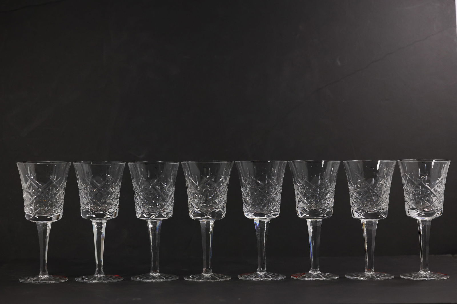 Set 8 Vintage Astral Fine Crystal Glass Wine Stemware Goblets with Original Label: Set 8 Vintage Astral Fine Crystal Glass Wine Stemware Goblets with Original Label. size: 6.25h 2.75w S:C