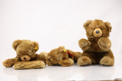 3 Steiff Molly Teddy Bears. These bears are known for their soft, plush material and classic design